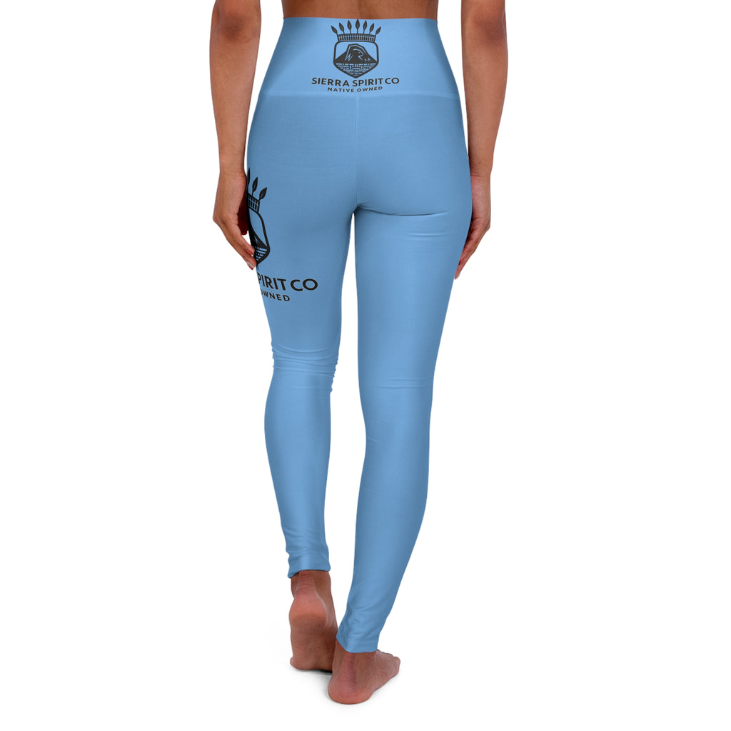 Sierra Spirit Co blue High Waisted Yoga Leggings (AOP)