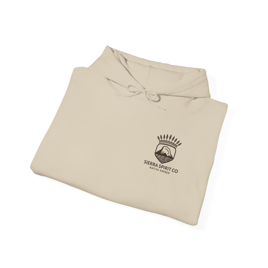 Miwuk sleeve Black logo Unisex Heavy Blend™ Hooded Sweatshirt