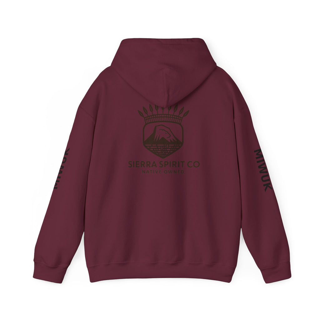Miwuk sleeve Black logo Unisex Heavy Blend™ Hooded Sweatshirt