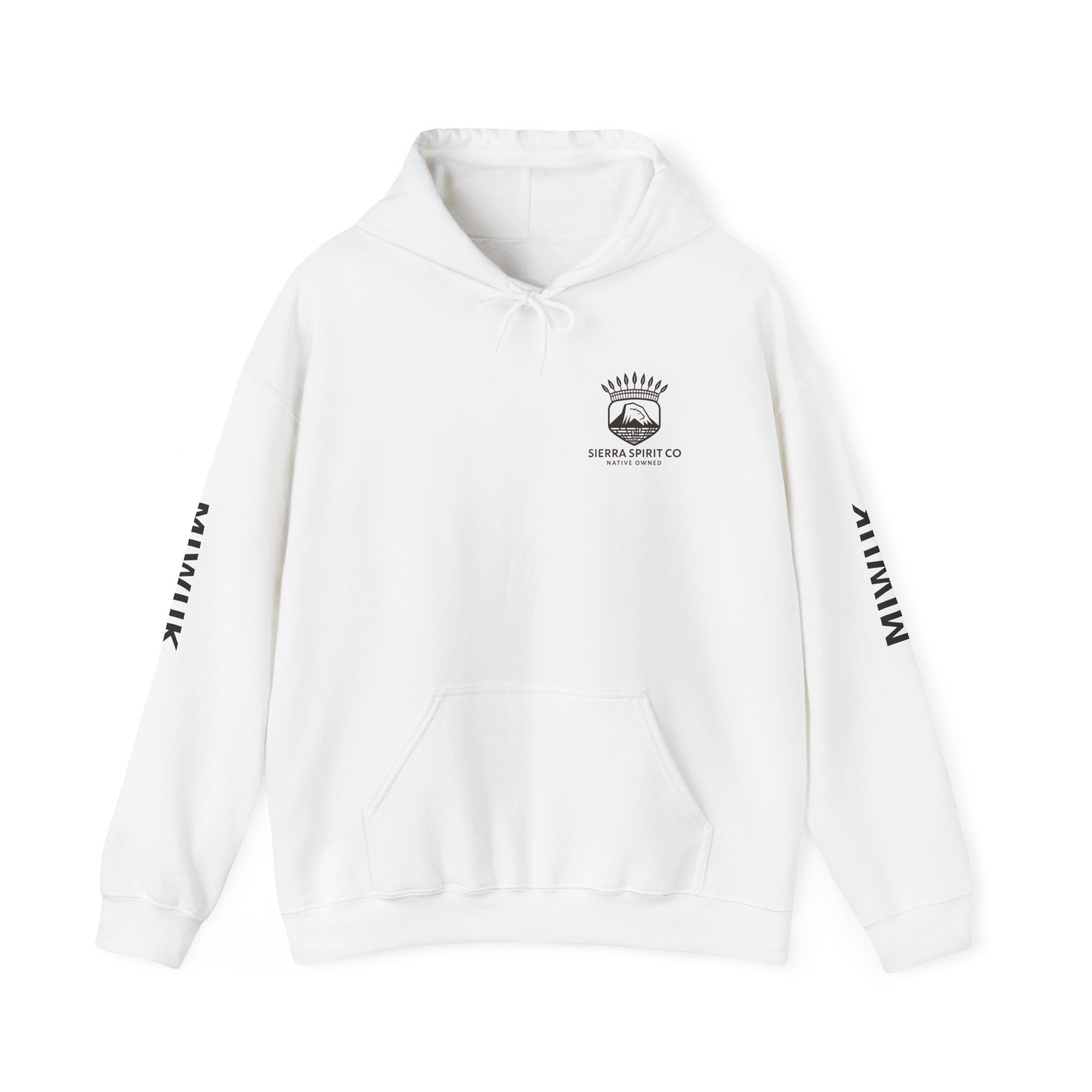 Miwuk sleeve Black logo Unisex Heavy Blend™ Hooded Sweatshirt