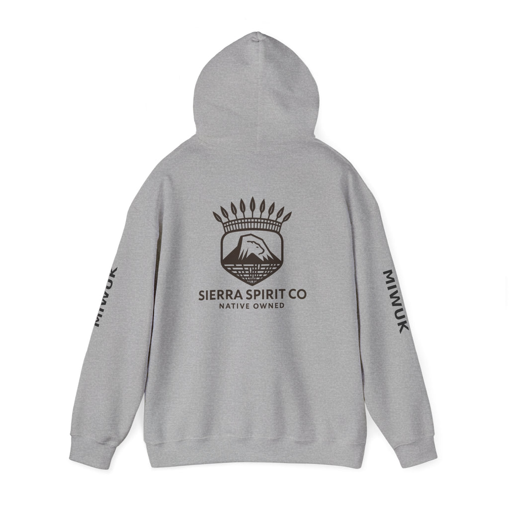 Miwuk sleeve Black logo Unisex Heavy Blend™ Hooded Sweatshirt