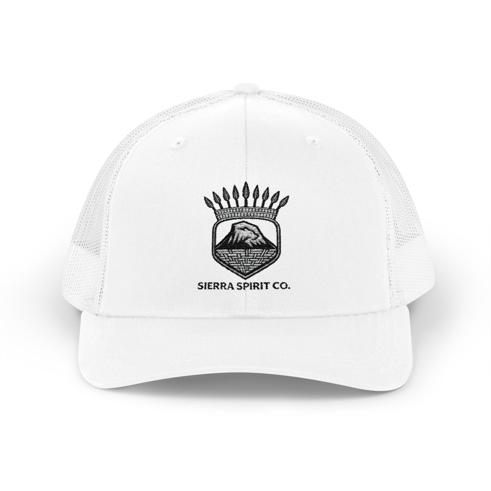 All black Sierra Spirit Co 6 panel Snapback