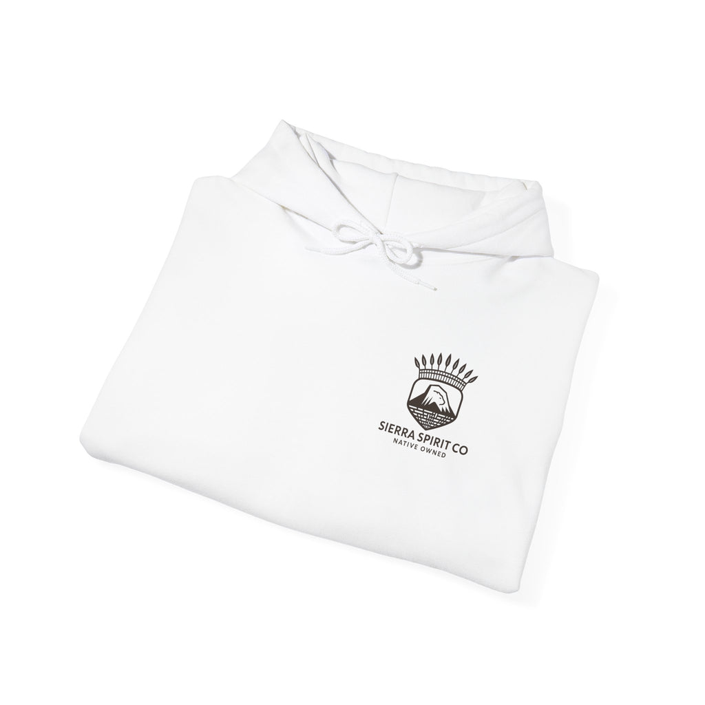 Miwuk sleeve Black logo Unisex Heavy Blend™ Hooded Sweatshirt