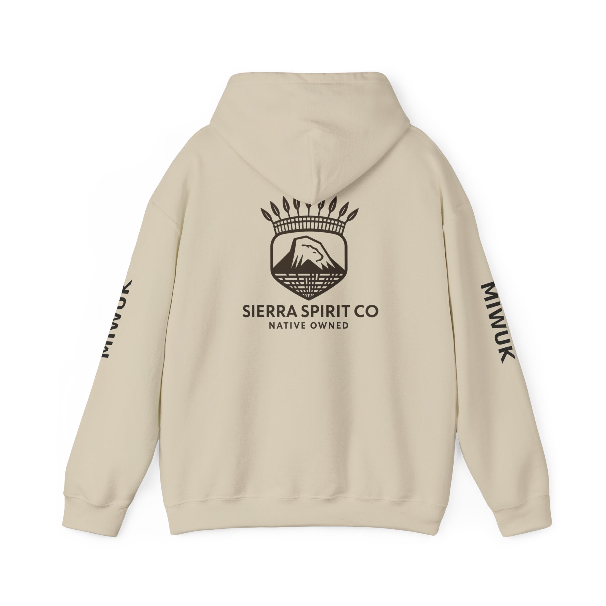Miwuk sleeve Black logo Unisex Heavy Blend™ Hooded Sweatshirt