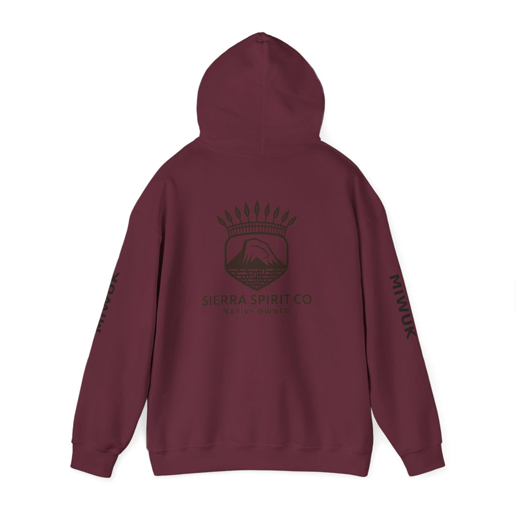 Miwuk sleeve Black logo Unisex Heavy Blend™ Hooded Sweatshirt
