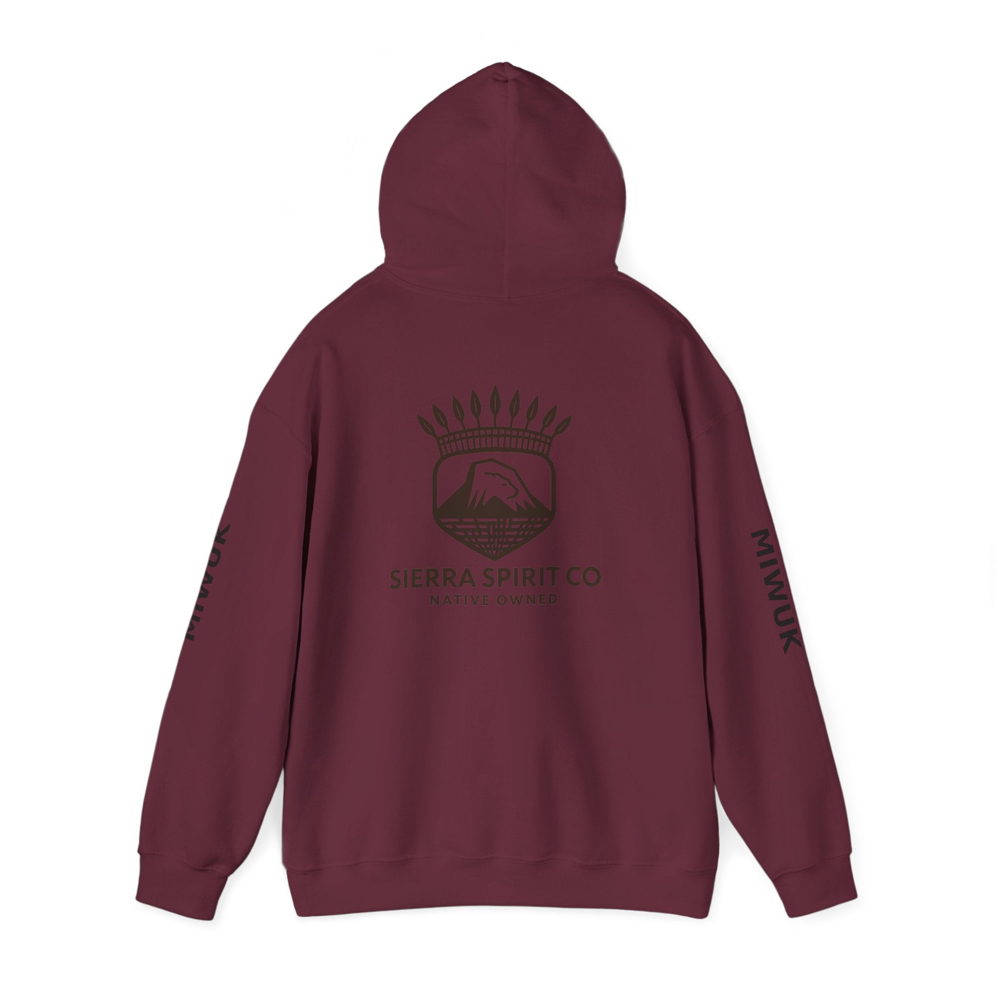 Miwuk sleeve Black logo Unisex Heavy Blend™ Hooded Sweatshirt