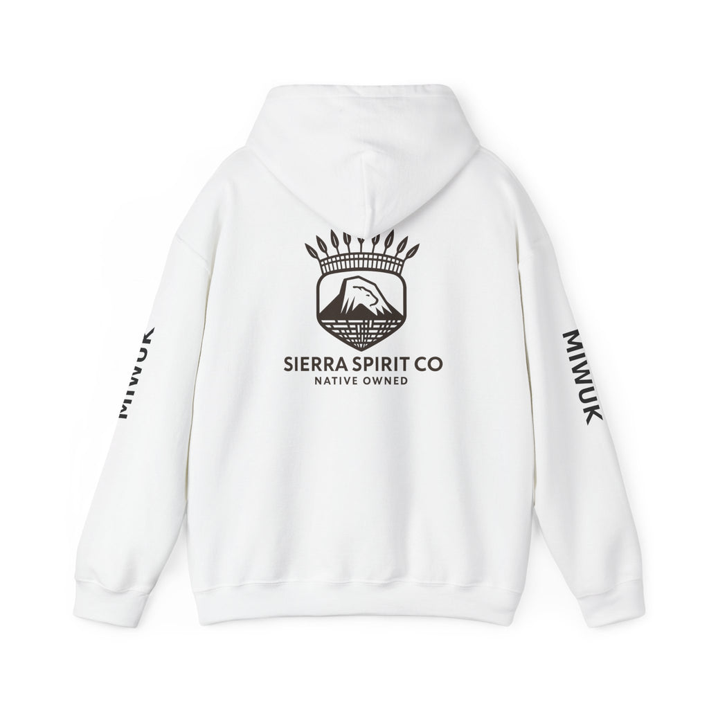 Miwuk sleeve Black logo Unisex Heavy Blend™ Hooded Sweatshirt