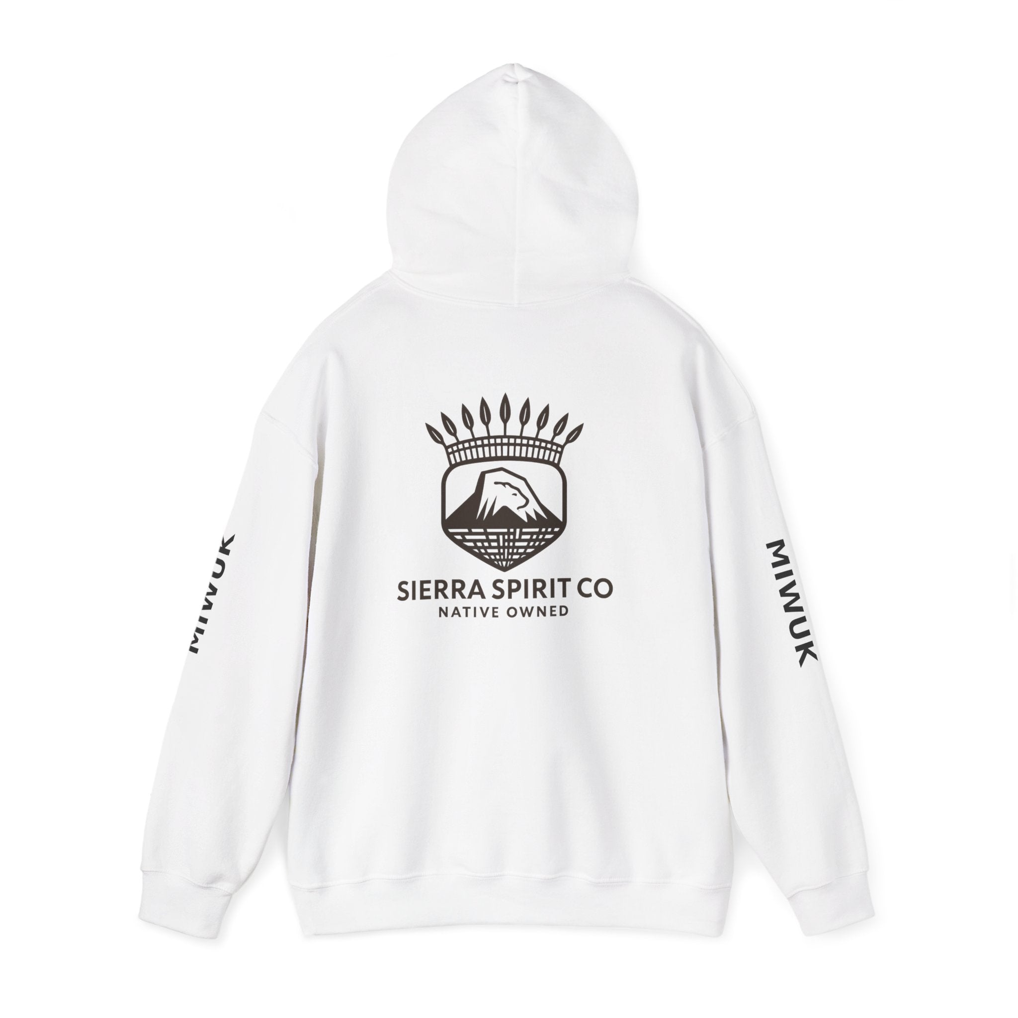 Miwuk sleeve Black logo Unisex Heavy Blend™ Hooded Sweatshirt