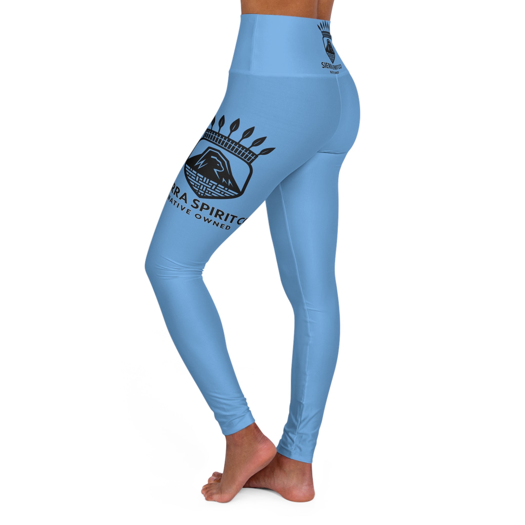 Sierra Spirit Co blue High Waisted Yoga Leggings (AOP)