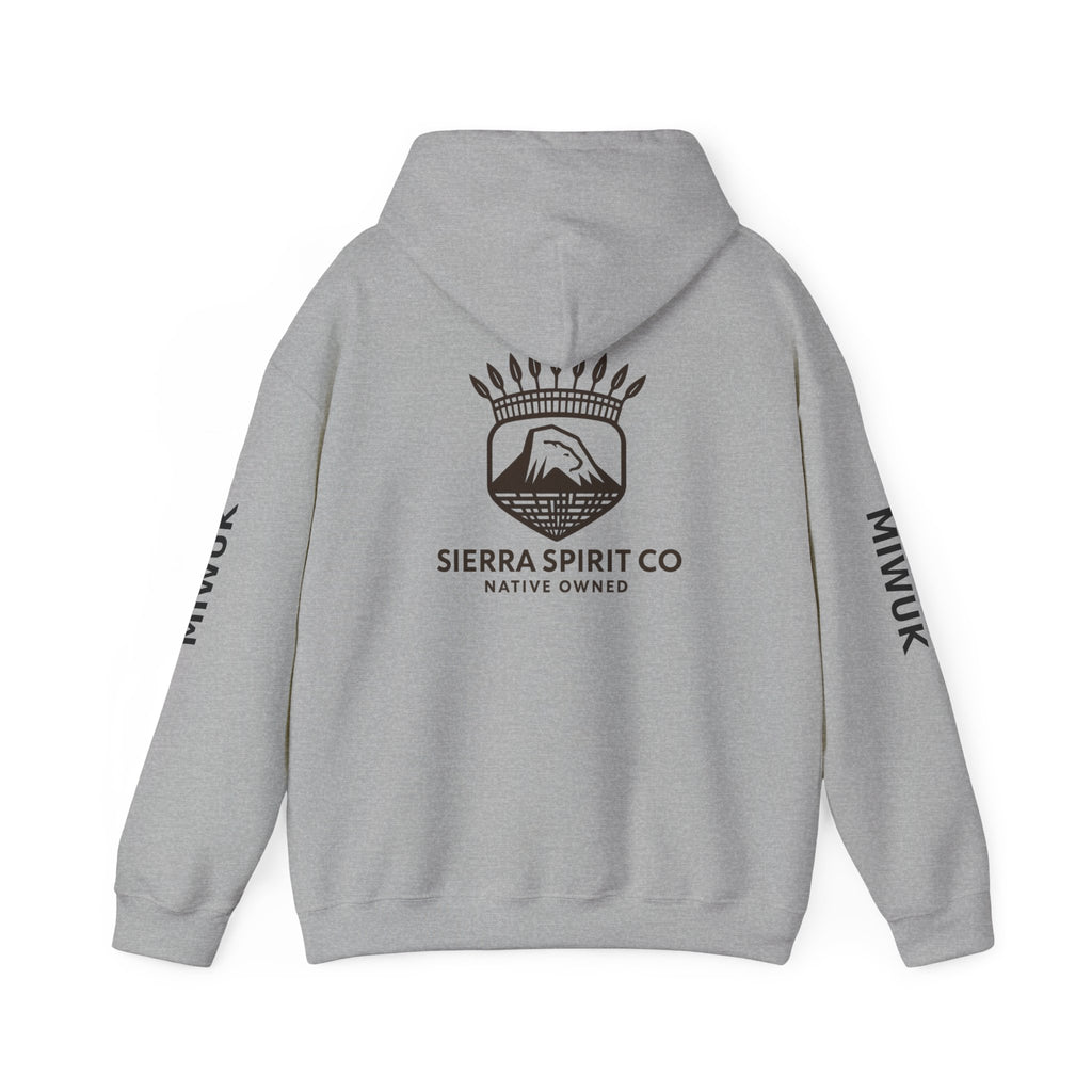 Miwuk sleeve Black logo Unisex Heavy Blend™ Hooded Sweatshirt