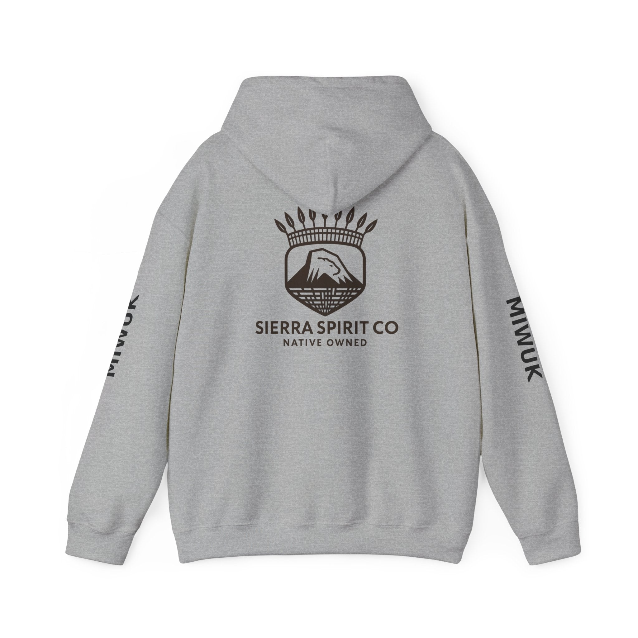 Miwuk sleeve Black logo Unisex Heavy Blend™ Hooded Sweatshirt