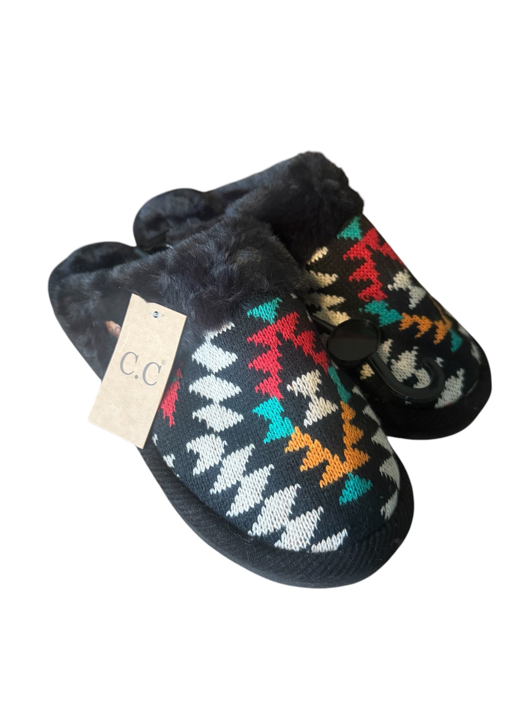 Cozy Campfire slippers Black size 8-10
